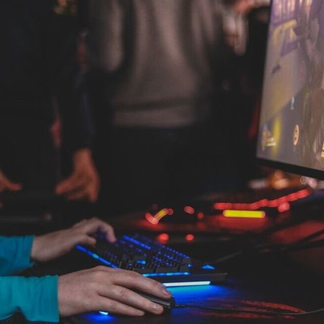 person using desktop